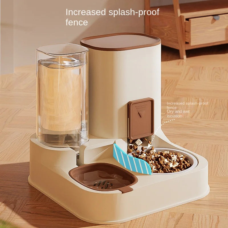 New Pet Cat Large Capacity Water Dispenser Dry Wet Separation for Automatic Feeder Drinking Water Supplies Food Container